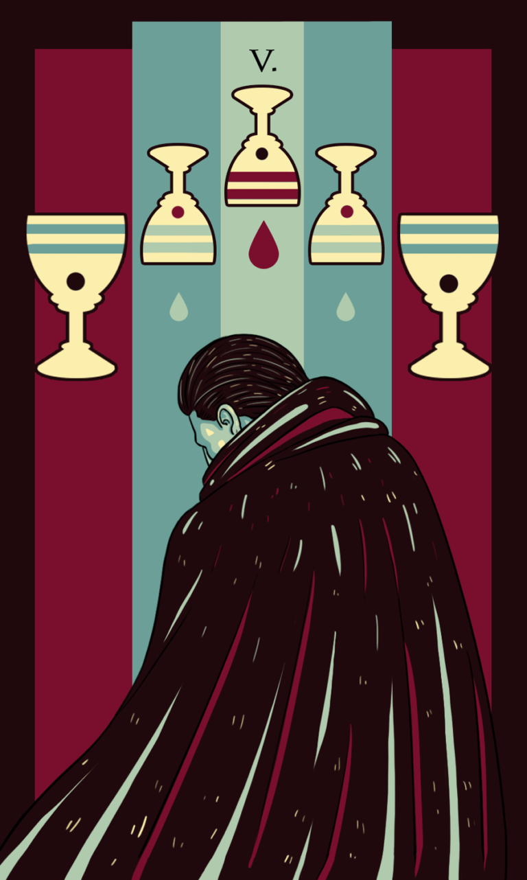 5 of cups card